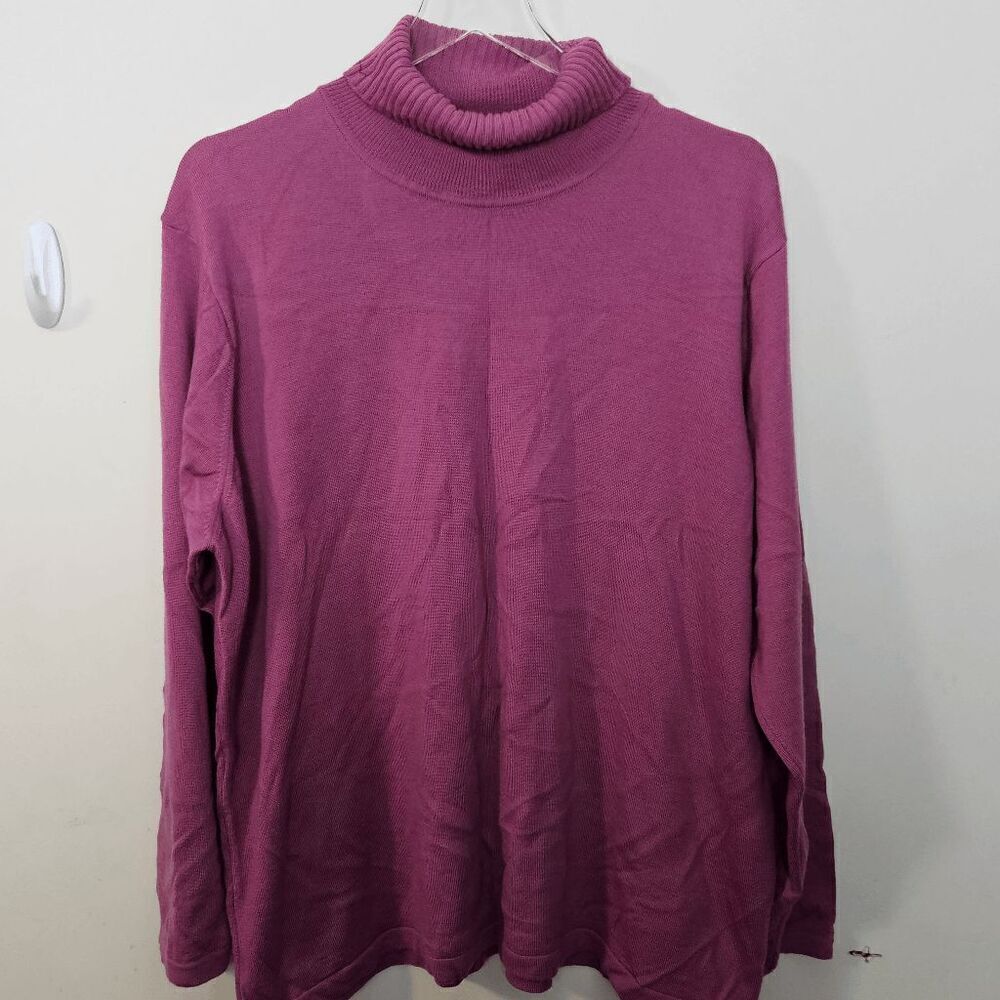 Talbots Wool Turtle neck Sweater Womens Purple Size 2X